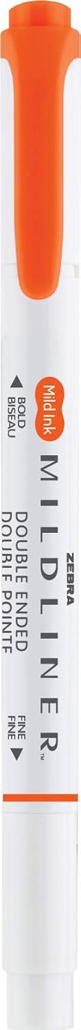 Zebra Pen Mildliner Dual-Tip Highlighters, Broad and Fine Tips, Ideal for Bible Highlighting, No Bleed, School Supplies, Teacher Supplies, and Office Supplies, Mild Marigold Ink, 12-Pack (78490upc)