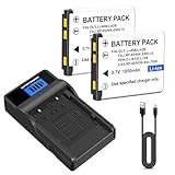 2-Pack EN-EL10 KLIC-7006 Replacement Battery(1400mAh) and Slim USB Rapid Charger Compatible with Nikon Coolpix S60, S80, S200, S210, S220, S230, S500, S510, S520, S570, S600, S700, S3000, S4000, S5100