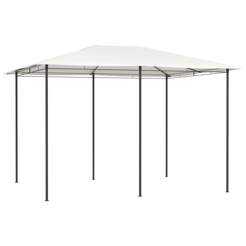 Tonnelle de jardin rectangulaire 3x4m en acier avec toit crème