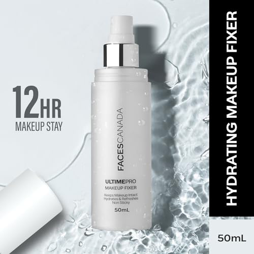 FACESCANADA Waterproof Fix & Finish Kit | Makeup Fixer (50ml) + Warm Natural All Day Hydra Matte Mini Foundation (18ml) | Makeup Kit For Women (Combo Pack of 2)