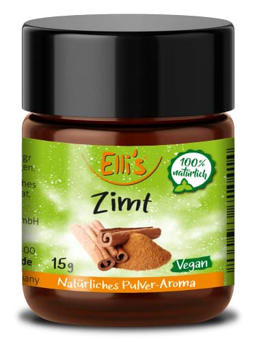 Ellis Aromen Zimt Natürliches Lebensmittelaroma Pulver - Vegan natürlich und kalorienarm - für Lebensmittel und Flüssigkeiten zum Backen und Kochen geeignet wie für Porridge und Quark Cover