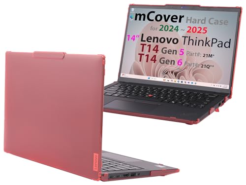 Funda roja mCover ThinkPad T14 Gen 5 Gen 6 para proteger tu portátil en la universidad