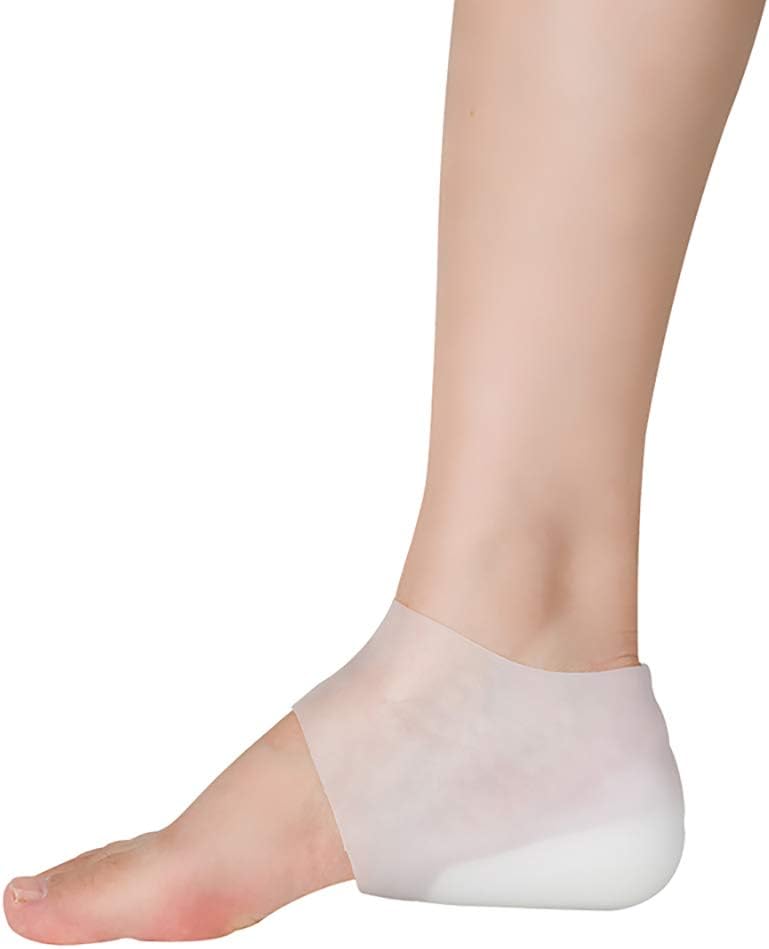 1 Inch Height Increase Insole - Invisible Heel Lift Pads - Silicone Gel Inserts Socks for Men & Women Without Holes