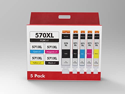 HALLOLUX PGI-570 CLI-571 XL 570XL 571XL Confezione...