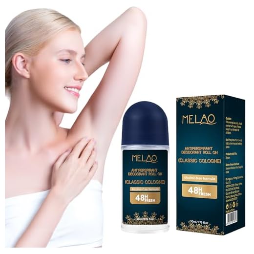 Elitzia Invisível Roll-On Desodorante antitranspirante com aroma cítrico e menta Colônia clássica para proteção de 48 horas contra o odor de suor Refrescante sem álcool Sem manchas brancas 50 ml