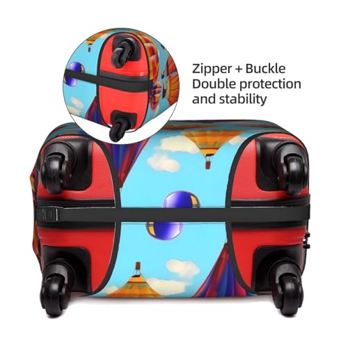 Hot Air Balloons Print Luggage Cover For Suitcases, Travel Case Protector, Simple & Convenient Installation4