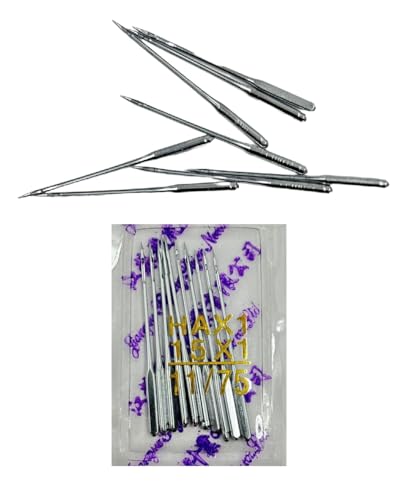 Image of ZENITH Sewing Machine Needles HA Size (11 /75 & 21 /130) - 10pc Each, 5pc Plastic Bobbins, 1 Bobbin Case, 2pc Needle Threader - Suitable for Usha Janome, SINGER, BROTHER Home Sewing Machines
