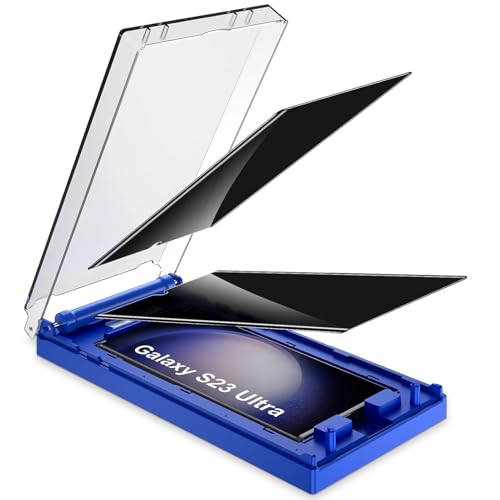 Kuteja [2 Stück] Privacy Schutzfolie für Samsung Galaxy S23 Ultra 5G Folie,[Automatische Staubentfernung] Anti-Kratzen, ...