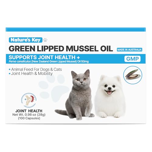 Image of Natures Key Green Lipped Mussel Oil 50mg(Fresh 6,250mg) for Dogs 100caps Made in Australia