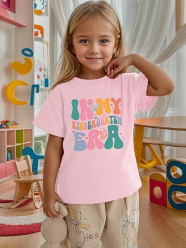Image of Kindergarten Shirt for Girls First Day of Preschool Shirt Back to School T Shirt Summer Short Sleeve 3-7 Years