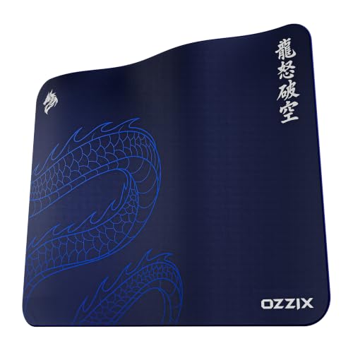 Mousepad Gamer Dracktar Quadrado 49x42 Profissional Microtexturizado Premium Design Dragão Japonês Ozzix