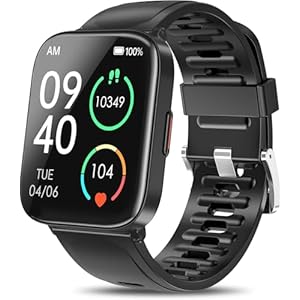 Smart Watch, 5ATM Waterproof Fitness Men’s Smartwatch, 1.69” Touch Screen Fitness Watch, Multi-Sport Mode Smartwatch, Compatible with Android iOS Phones