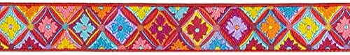 Renaissance Ribbons 7/8in Kaffe Fasset Antwerp Flowers Red