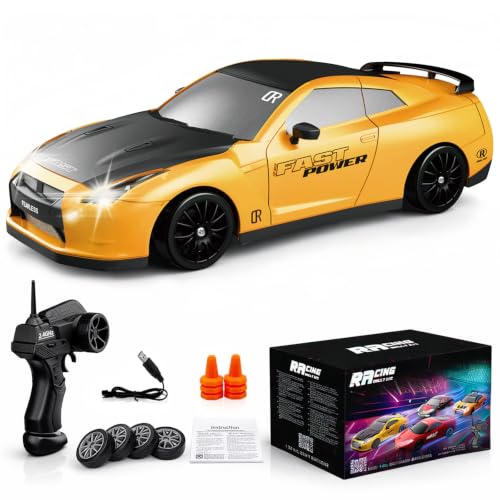 Desdoni Remote Control Car RC Drift Car 2.4GHz 1:24 Scale 4WD High Speed RC Cars Vehicle with LED...