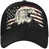 Gorra de Béisbol con Águila Calva y Bandera de EUA para Hombre y Mujer, Gorra de Camionero Ajustable Patriótica Unisex 4