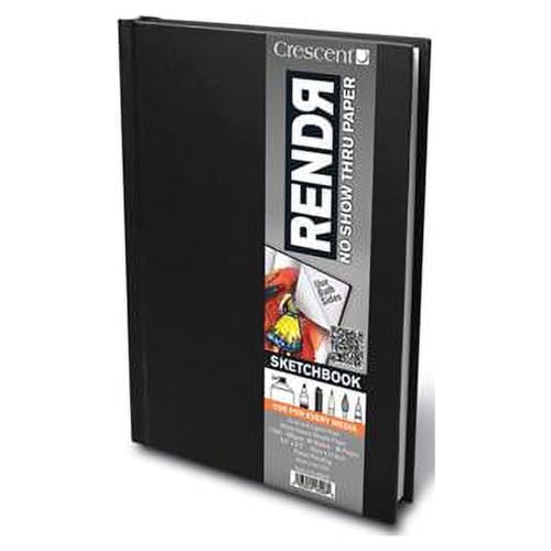 Crescent Creative Products 8.5 11-inch RENDR Hardbound Sketchbook, 8.5" x 11", White, Model:12-00011