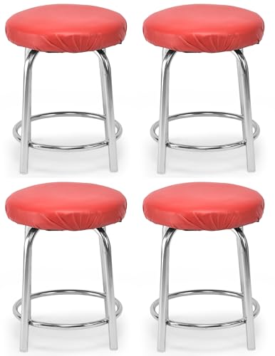 Image of GOYALSON Durable Doctor Medical Stool for Office Home with Comfortable Cushion seat (Red, 4)