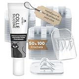 VAYPET® 50 Crochet Adhésif Mural & Colle Silicone [30ml] pour Filet pour Chat Balcon sans ...