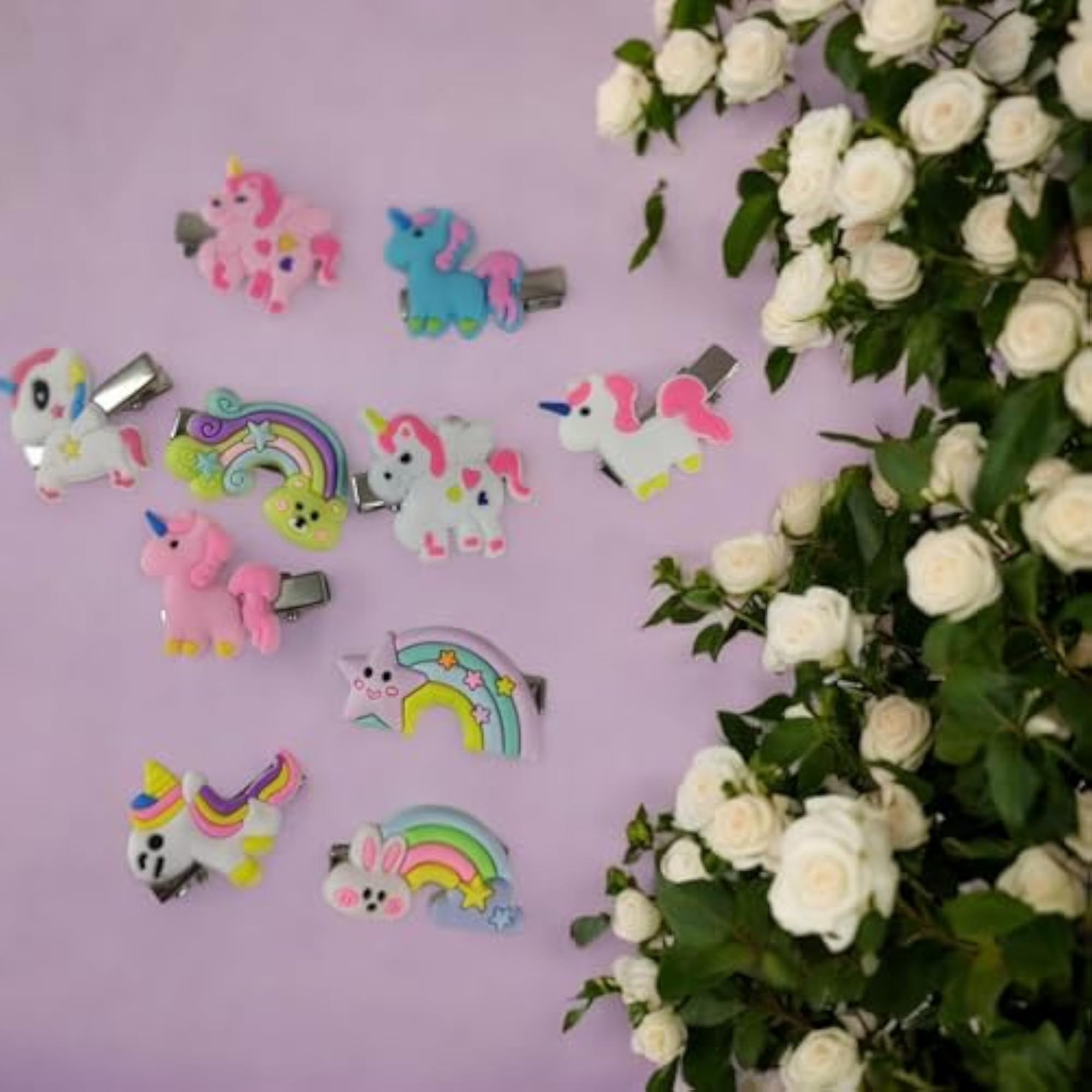 Sparkling Unicorn Clips, Pack of 20, Magical Hair Accessories