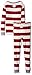 Burt's Bees Baby Infant Unisex Organic 2-Piece Pajama Set with Ornament,Cranberry Rugby,4 Toddler