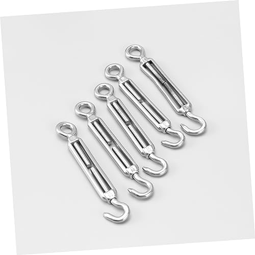 5pcs Tensionador de Cable de Acero Inoxidable con Ojal y Gancho para Tensores de Cables y Exposiciones Florales Resistentes Plateado miniatura 4