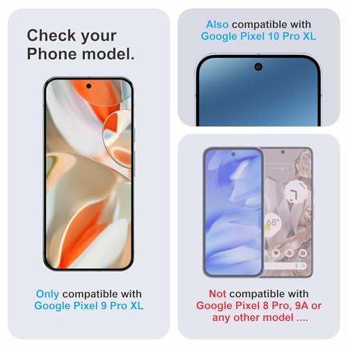 Image of TPU hydrogel Edge to Edge Screen Protector Guard For Google Pixel 9 Pro XL and Google Pixel 10 Pro XL (6.8 Inch) With Installation Kit | Fingerprint Compatible | Edge to Edge Coverage