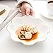 Yqs Servizio da Tavola in Porcellana Set 8 Pollici di Figura del Fiore del Bordo dell'oro Piatto di Ceramica Nordic Floreale tavola in Porcellana Bianca Piatto Fondo Insalatiera Dessert da tavola