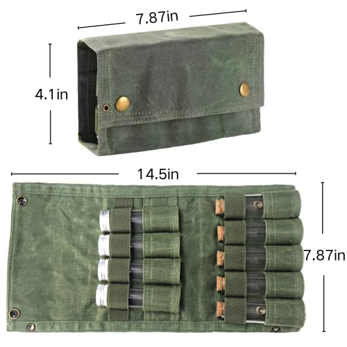 SPINNDO Camping Spice Kit Travel Spice Holder Hiking Spices Set bushcraft Spice kit for Outdoor Camping BBQ - Green - Image 3