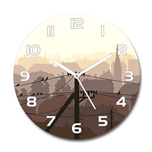 Horloge murale en verre de sécurité 60x60cm Tulup au design épuré