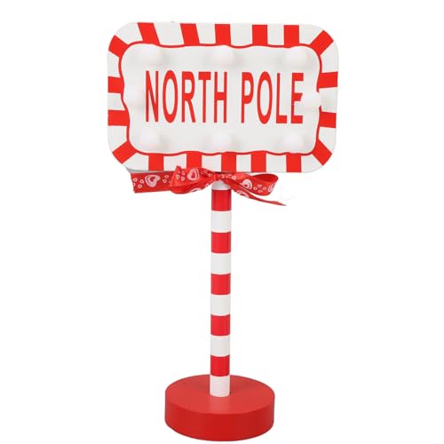 Décorations de Noël du pôle Nord LED pour bureau et maison