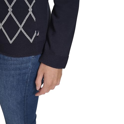 Image of Nautica Women's Boatneck Pullover Intarsia Long Sleeve