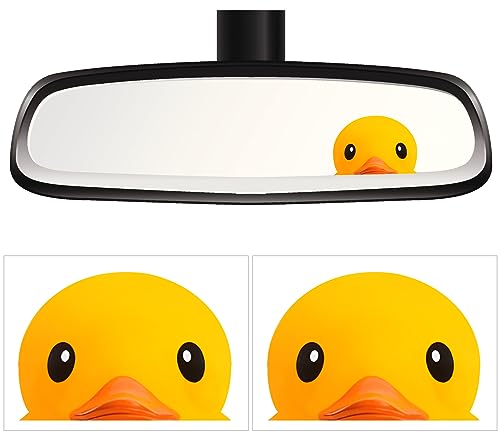LUAATT Duck Peeker Rear View Mirror/Windshield Decal,2 Pcs Cute Duck Car Mirror Sticker Vinyl Truck Window Sticker