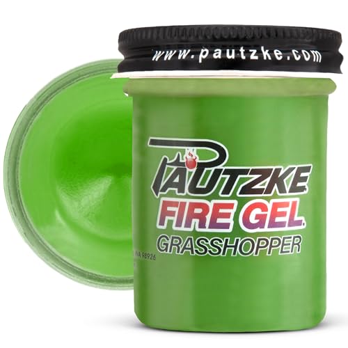 Pautzke Bait Co. Fire Gel - Grasshopper Scent, 1.65 oz - Professional Strength Fishing Attractant for Flies, Lures, and Bait - Versatile & Easy to Apply