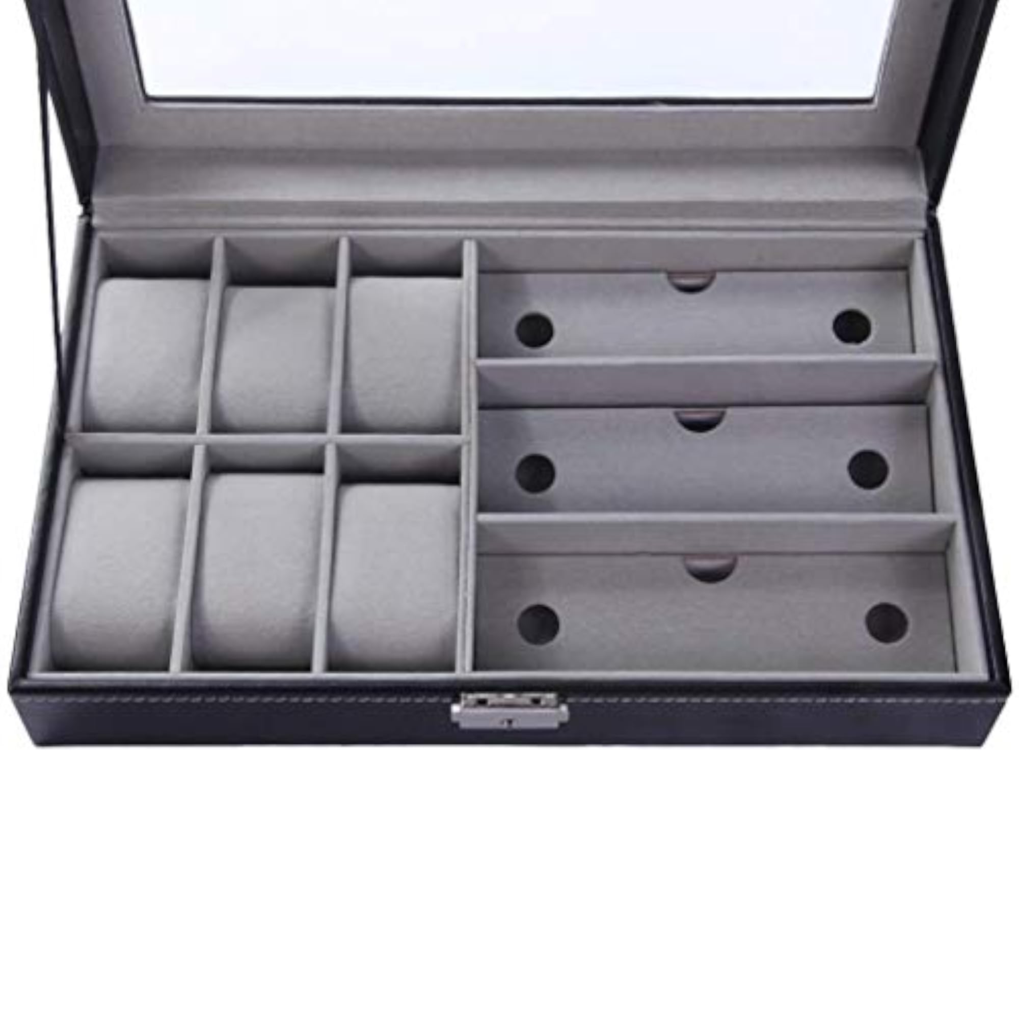 Wrist Watch and Sunglasses PU Leather Case Organizer