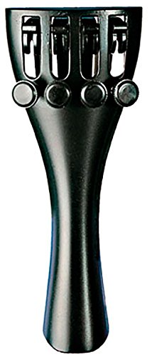 Wittner 919151 Viola Tailpiece 38.0-39.5 Hi-Tech Plastic with 4 Fine Tuners, Ultra Light, black, 38,0 - 39,5