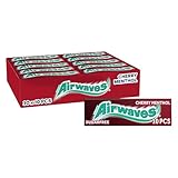 Airwaves Chewing Gum Cherry Menthol, 30 Packs of 10 Pieces, Sugar Free Chewing Gum Bulk Pack with Menthol Freshness (300 pieces)