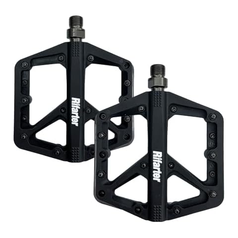 Rifarter Mountain Bike Pedals, Nylon Fiber MTB Pedals 9/16" Bicycle Pedals for Mountain and Road Bikes, BMX Cover