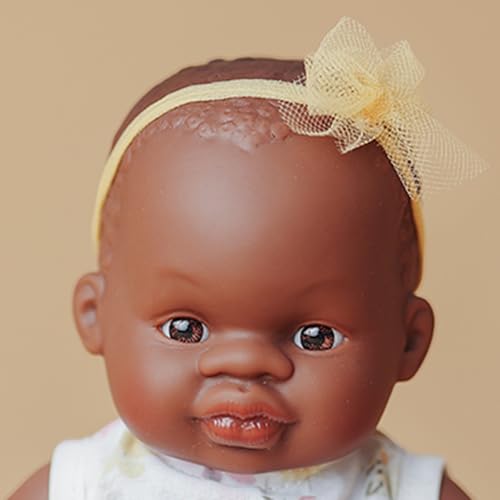 Muñeca bebé Miniland 8.25 pulgadas Afroamericana miniatura 4