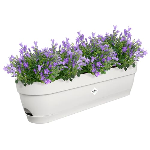 Elho Vibia Campana Trough 70 - Fioriera Per Balcone - Ø 69.0 X H 17.0 Cm - Bianco/Silky White