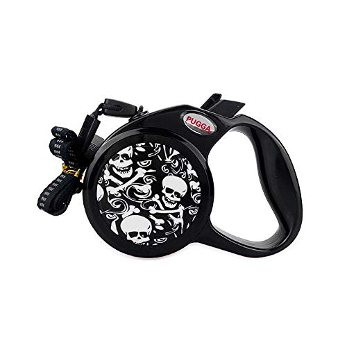 Laisse rétractable pour petit et moyen chien de 50 kg max sans nœud