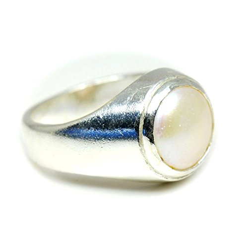 Bague perle naturelle ronde 5,5 carats l'accessoire idéal des tenues de bureau