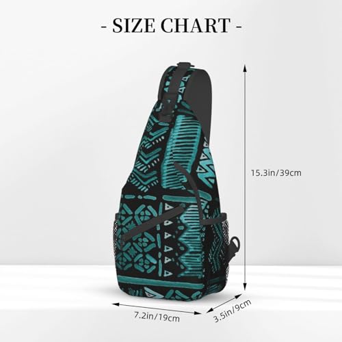 ASYG Unisex African Pattern Chest Bags Crossbody Sling Backpack Travel Hiking Daypack for Women Men Shoulder Bag3