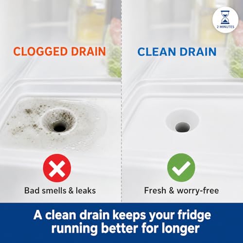 Image of 8 Pcs Refrigerator Water Line Cleaning Kit - 47 inch Flexible Drain Brush, Unclog Fridge & Ice Maker in 30 Sec, Reusable Pipe Cleaner Tool for Ice Dispenser, Sink, AC Drain Line - DIY Save $200+ (8)