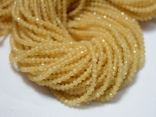 Calcite jaune perles de rechargement pour bijoux DIY avec gemmes minérales naturelles 3mm