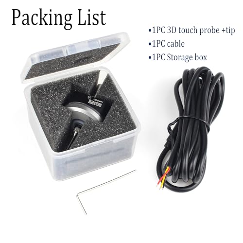 XUNKUNER 3D Edge Finder Touch Probe Compatible with Mach3 and GRBL,XYZ Coordinate Measuring Sensor, 6 MM Shank and 2M Cable，2.0 mm Tungsten Steel Ball Tip - Thumbnail 5