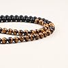 GAVU Stainless Steel Pendant Onyx Tiger Eye Crystal Beaded Necklace for Men 60cm #4