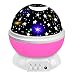 Girls Toys Age 2-10, Night Light Moon Star Rotating for Kids Baby Girls Toys for 3-10 Year Old Girls 2-10 Year Old Girl Gifts Birthday Best Christmas Xmas Halloween Gifts for Girls Pink DMUSNL03