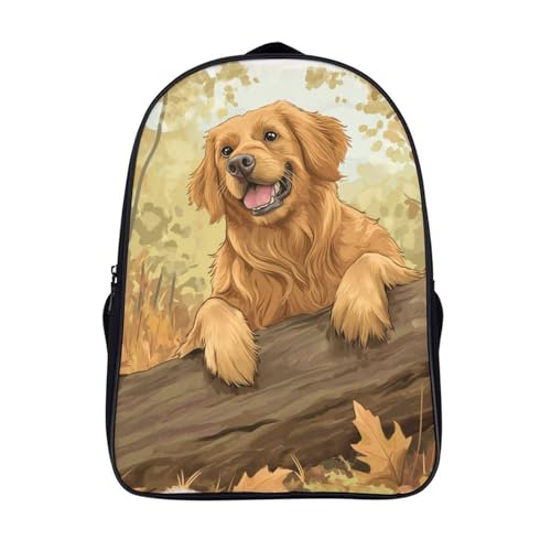 Mochila infantil Golden Retriever de 40cm para colegio y viajes de niños