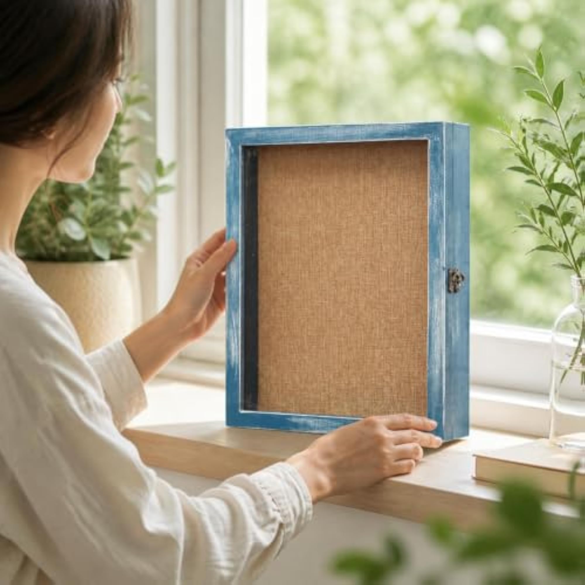 Wood Shadow Box with Clear Acrylic Front