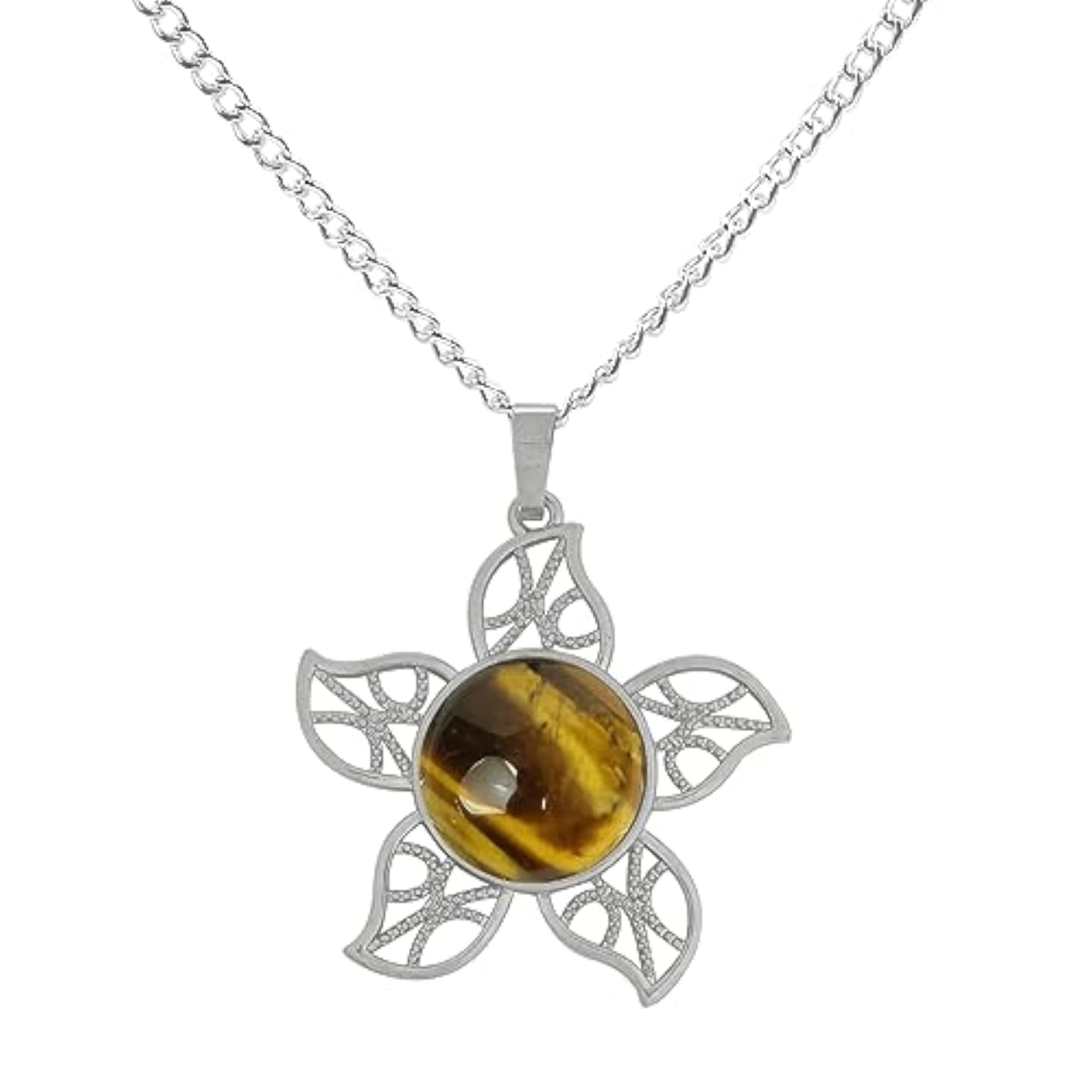 Natural Stone Pendant Necklace, Healing Crystals